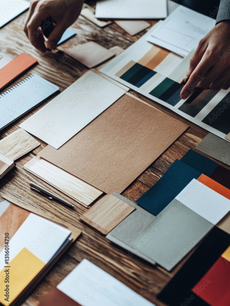 Poster collaborative design workflow tactile material palette exploration for sustainable creative professi