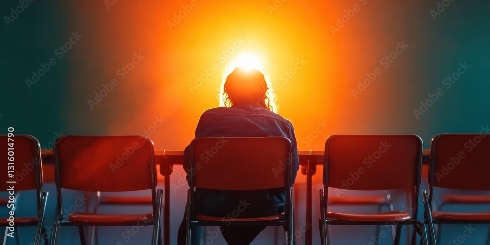 Aufkleber Illuminated Learning Empowering Gen Z Educational Transformation through Immersive Classroom Design - Innovative Personalized Pedagogy for Adaptive Digital Learners