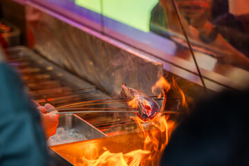 Grilled straw-roasted bonito, a signature dish from Kochi Prefecture