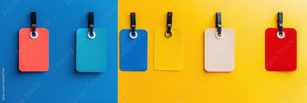 Poster Minimalist Access Control Vibrant Credential Design for Next-Gen Security Solutions - Modular ID Badge System Transforming Workplace Authentication