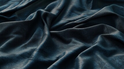 Smooth Blue Fabric with a Soft Sheen Texture