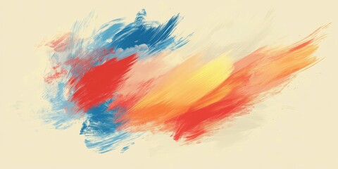 Obraz premium This vibrant abstract artwork features dynamic brush strokes in bold colors, creating an energetic and creative design perfect for various artistic needs.