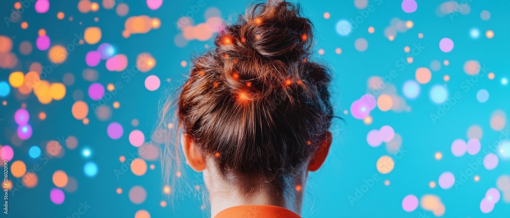Aufkleber AI-Powered Digital Insights Immersive Data Visualization with Millennial Tech Professional Exploring Networked Innovation and Emerging Connectivity Trends