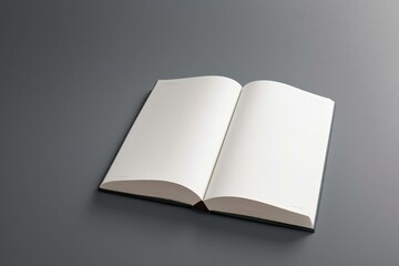 Blank hardcover book mockup. isolated on white background. Flat lay view. It can be used for promo, catalogs, brochures, magazines, etc. Ready for your design, book with white blank cover isolated.
