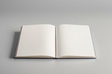 Blank hardcover book mockup. isolated on white background. Flat lay view. It can be used for promo, catalogs, brochures, magazines, etc. Ready for your design, book with white blank cover isolated.
