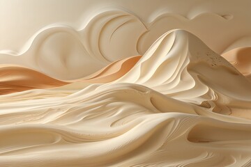 Obraz premium Sophisticated Cream Landscape Featuring Soft Textures and Warm Tones
