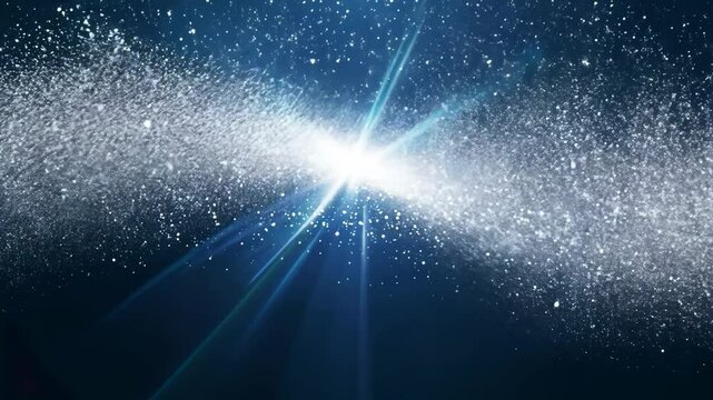 Silver Shimmering Particles and Comets: A Stunning 4K Video Backdrop with Twinkling Illumination