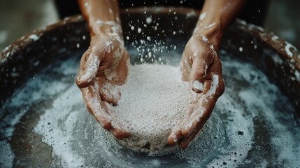 Fototapeta premium Artisan Spring Revival Textural Clay Crafting for National DIY Day - Mindful Creativity and Sustainable Handmade Workshops in Emerging Maker Culture