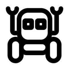 Obraz premium smart robot outlined black style