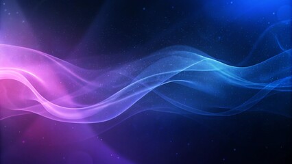 Fototapeta premium Abstract dark background featuring a purple and blue wave design. Gradient tones. A gradient of deep purple, indigo, and midnight blue tones, overlaid with subtle glowing effects. 