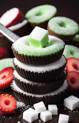 chocolate cake with strawberry