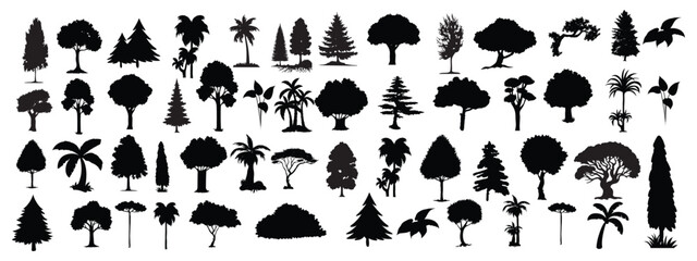 tree silhouettes set 