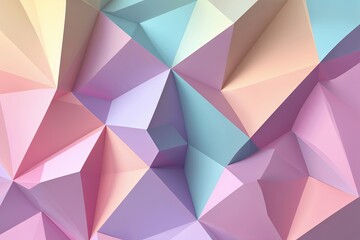 Obraz premium Soft Pastel Abstract Polygonal Background Wallpaper for Aesthetic Designs