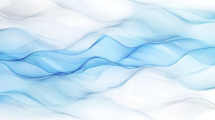 Fototapeta premium Abstract blue waves create serene and calming atmosphere in this watercolor design