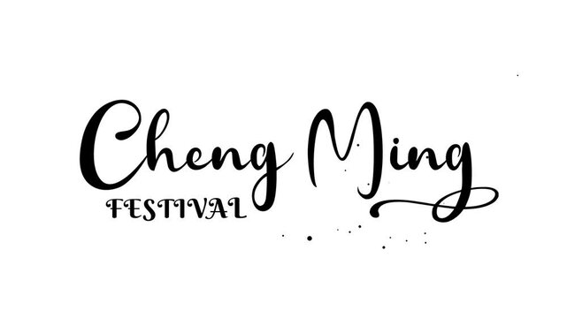 Cheng ming festival text animation. Ideal for designs celebrating traditional Chinese festival, event promotions, cultural graphics, educational materials, and social media posts.