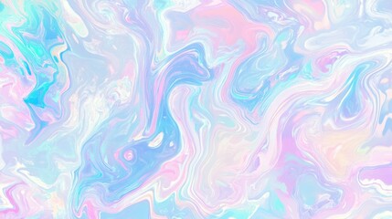 Obraz premium Pastel Swirl Marble Abstract Painting Soft Iridescent Background