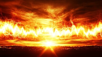 A warm orange gradient with a flowing abstract pattern, designed to evoke energy and creativity.