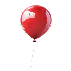 Red balloon, transparent background