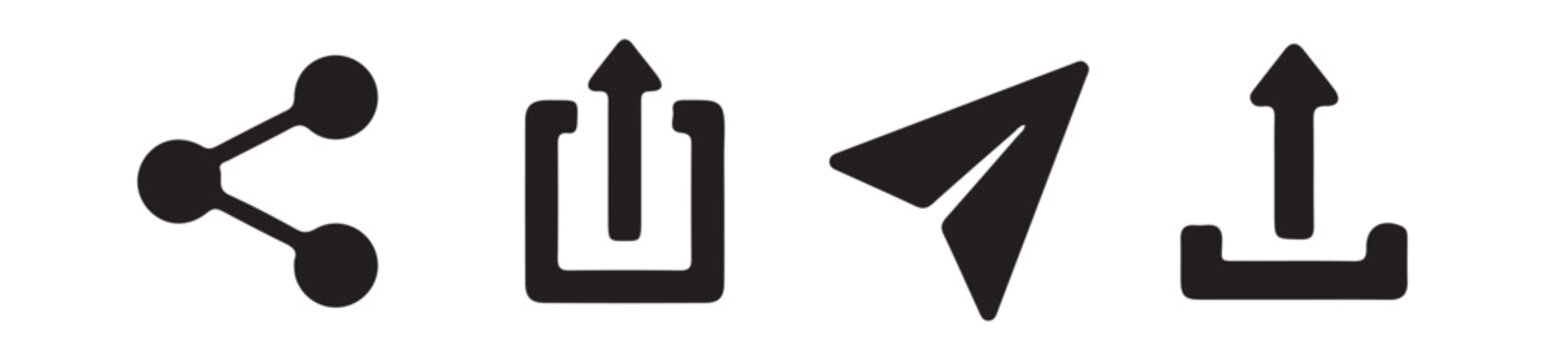 Share Icon Set. Social Media Share Symbols.  Flat and Modern Design. vector illustration eps 10.