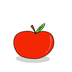 red apple vector illustration