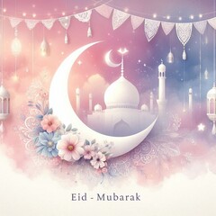 Eid Enchantment: Embrace the Beauty of Soft Pastel Elegance!"