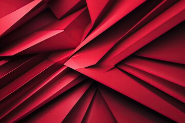 Obraz premium Dynamic Scarlet Red Angular Stripes Abstract Wallpaper Design
