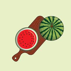Watermelon summer vector