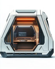 Small cabin futurism sci-fi style