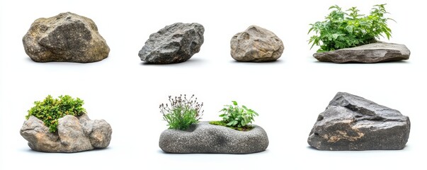 collection Set of different styles of retro vantage and modern vase and interior arabesque vase furniture cutouts isolated on white background. Generative AI