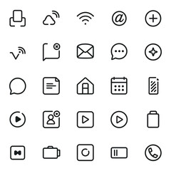  Minimalist Line Icons Pack - Communication, Settings, Media, and More