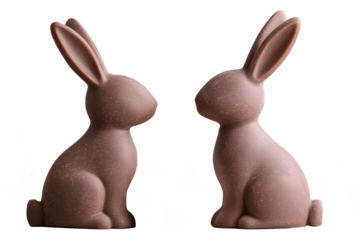 Png chocolate Easter bunnies wallpaper background with space for text 