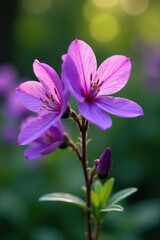 Purple Loropetalum flowers blooming in a garden, purple, botanical