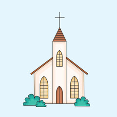 Christian church vector