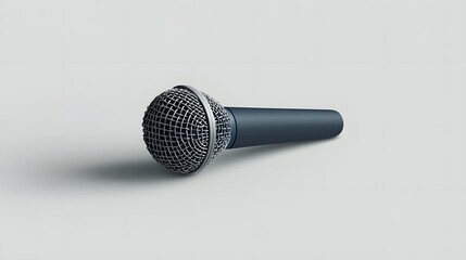 Microphone on a White Background: A Studio Shot