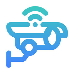 outdoor cctv outlined gradient style