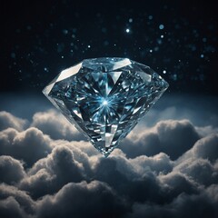 diamond on blue sky