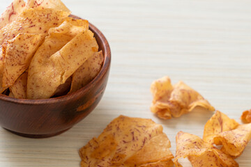 Taro Chips - fried or baked sliced taro