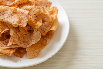 Taro Chips - fried or baked sliced taro