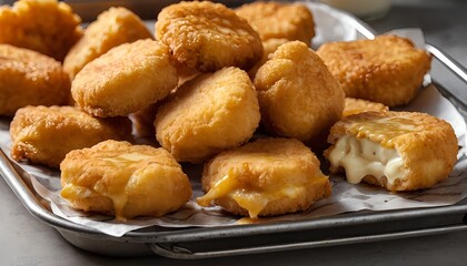 Crispy Fried Cheese Bites with Melted Cheese