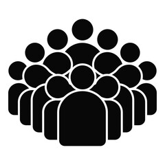  Group of People, Team, Community, Crowd Silhouette Icon