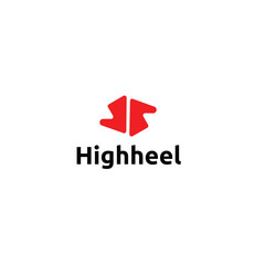 High heel footwear modern logo