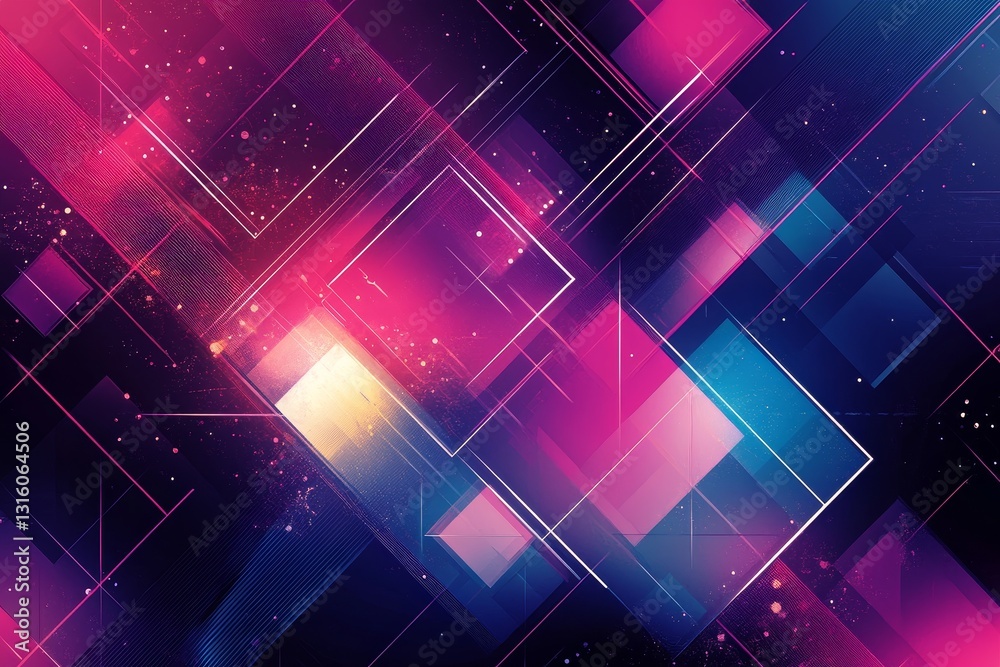 Wall mural a colorful abstract image with a blue and pink background