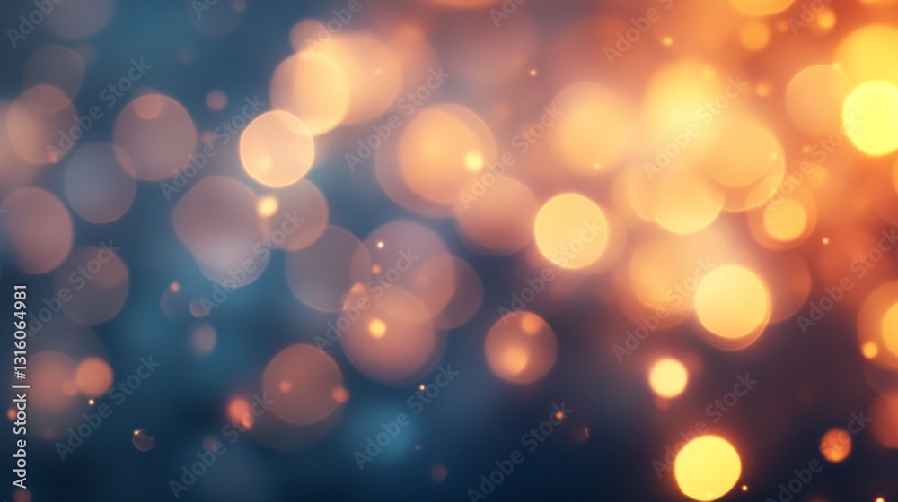 Aufkleber vibrant orbs of light dance in a blurred formation, casting a warm glow and enhancing the ambiance o