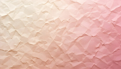 Fototapeta premium Textured Crumpled Paper Gradient in Soft Pink and Beige