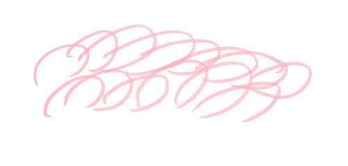 Draw a pink pencil line isolated on a transparent background.