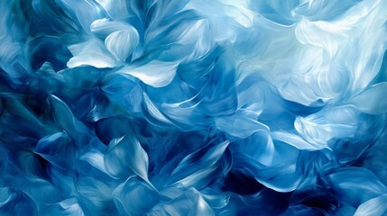 Obraz premium Soft Blue Waves with Diffused Sunlight Effects