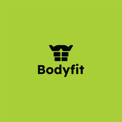 Bodyfit modern fitness logo 