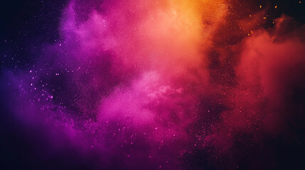 Naklejka premium Chromatic Smoke: An Abstract Dance of Orange and Purple Hues Intertwined and Ethereal.
