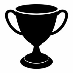 Cup black vector on white background.