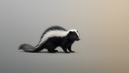 Naklejka premium black tailed skunk